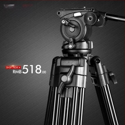 Weifeng WF718 professzionális hidraulikus pan-tilt állvány DSLR fényképezéshez, 1,8 m