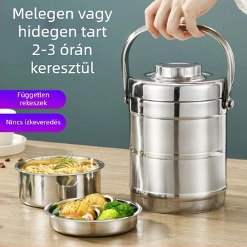 MISHANGNI Szigetelt rozsdamentes acél rizs tálaló vödör éttermek számára, 1,5–2,2 L kapacitás