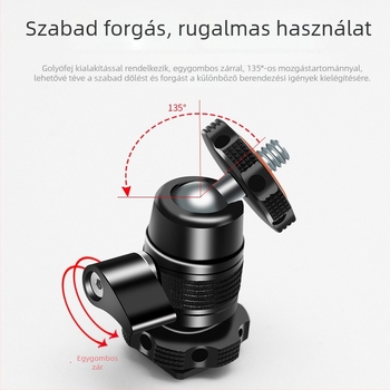 Fém mini hideg cipő univerzális golyófejjel, monitor-tartó gimball DSLR-kamera és ketrec-kiegészítők