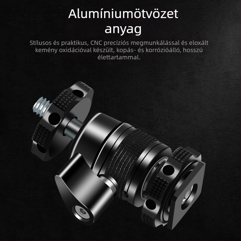 Fém mini hideg cipő univerzális golyófejjel, monitor-tartó gimball DSLR-kamera és ketrec-kiegészítők