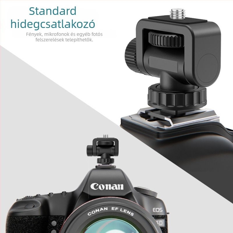 Snail hot shoe adapter tripodhoz és alap a selfie-stickhez DSLR kamerákhoz, univerzális kiegészítő