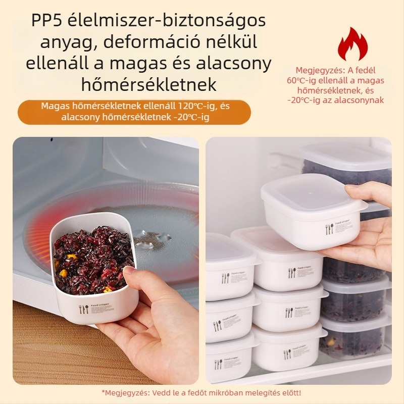 Rizses ételhez osztott ebédes doboz mikrosütőben használható, hordozható, szigetelt ebédes doboz irodai dolgozóknak