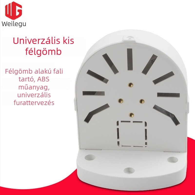 Univerzális félgömb kamera tartó, falra szerelhető, műanyag
