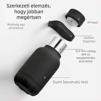 Testreszabható 304 rozsdamentes acél termosz pohár, vákuumszigetelés, hordozható autóhoz