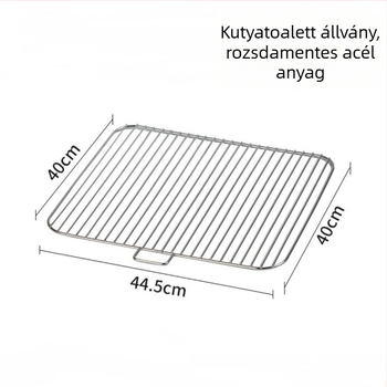 Rozsdamentes acélhálós kutyatoalett védőkeret, nagy méret a széklet és a vizelet szétválasztásához