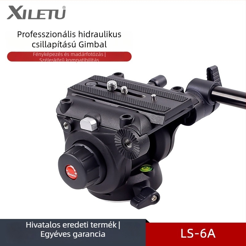 Xiletu LS6A hidraulikus kamera gimbal fej, állvány és sín a madármegfigyeléshez és fotózáshoz, univerzális
