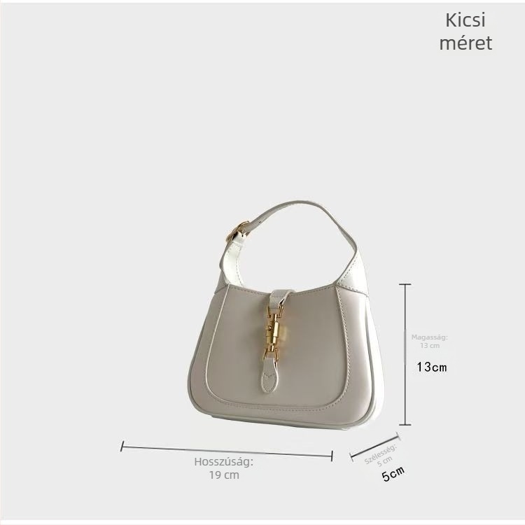 Nyereg-táska Horsebit részlettel, francia stílusú alkar-táska, niche dizájn, vintage hatás, elegáns és sokoldalú