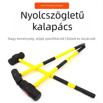 Nyolcszögletű kalapács rezgéscsillapító fogantyúval – nehéz, robbanásbiztos acélkalapács kőmunkára