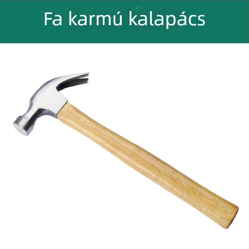 Nyolcszögletű kalapács fa markolattal, szénacél fej, ütésálló, 0,25/0,5/0,75 kg