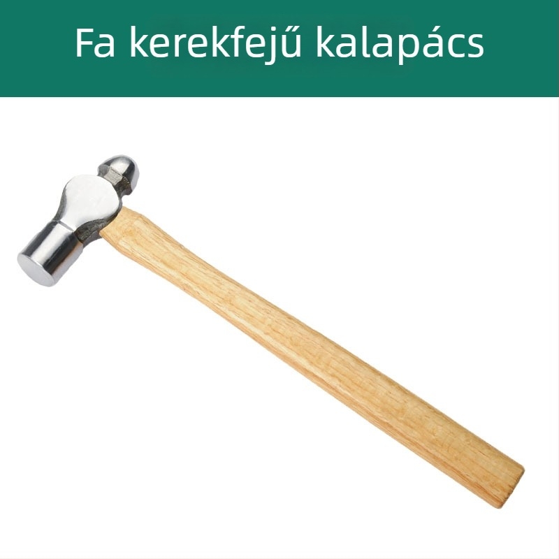 Nyolcszögletű kalapács fa markolattal, szénacél fej, ütésálló, 0,25/0,5/0,75 kg