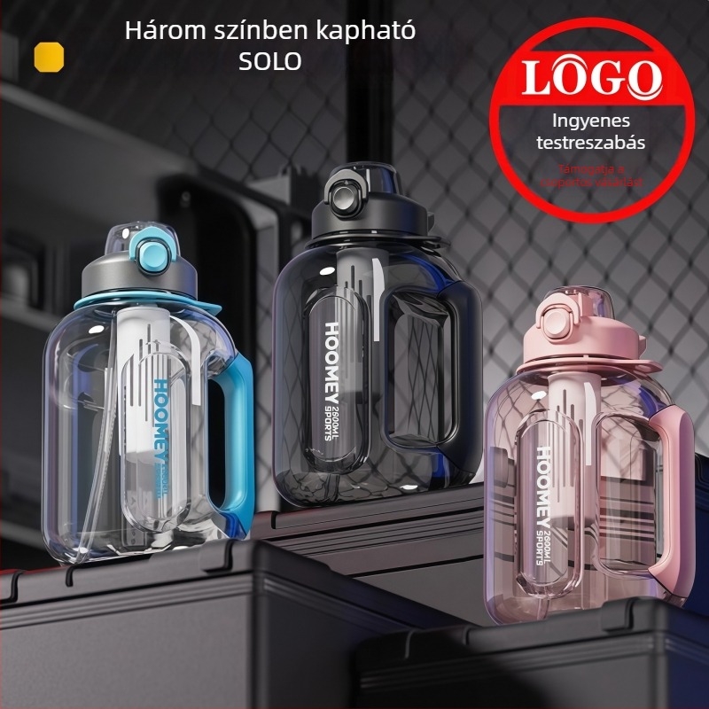 HOOMEY Tritan műanyag vizespalack, nagy kapacitású, magas hőállóságú, kültéri sportokhoz, logó testreszabás