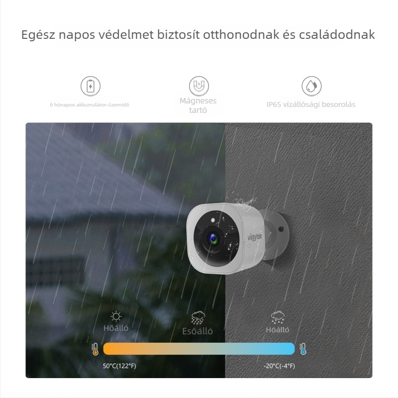 HD vízálló biztonsági kamera éles képpel, kétirányú interkommal az otthoni intelligens megfigyeléshez