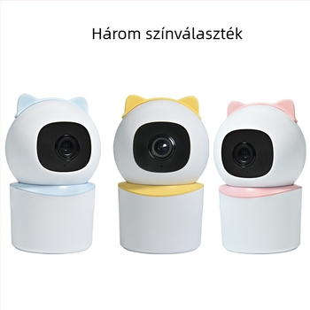 Wi‑Fi otthoni megfigyelő kamera, távoli vezeték nélküli HD pan‑tilt, kettős nézet és intelligens mozgásdetektálás