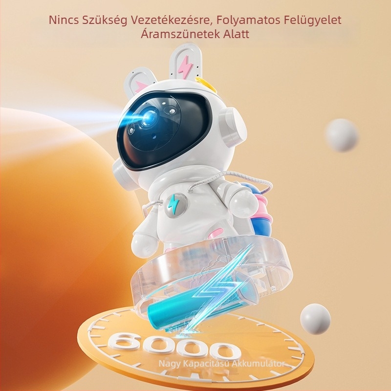 HiEasy 5G kettős sávú vezeték nélküli Wi‑Fi akkumulátoros beltéri HD éjjellátó kamera babafigyeléshez távoli hozzáféréssel mobilról