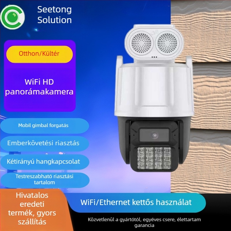 Otthoni teljes színű HD domkamera, vezeték nélküli Wi‑Fi és távoli megfigyelés okostelefonon