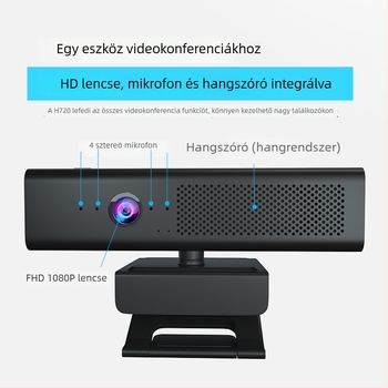 HD USB webkamera beépített mikrofonnal, asztali PC-hez és noteszgéphez
