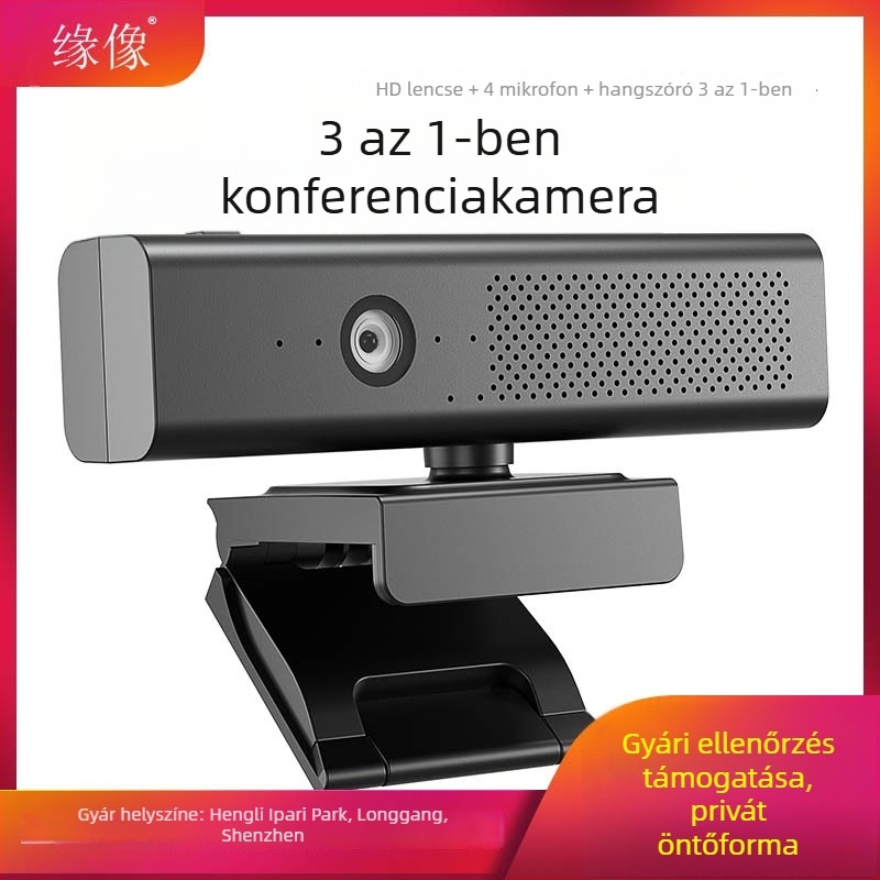 HD USB webkamera beépített mikrofonnal, asztali PC-hez és noteszgéphez