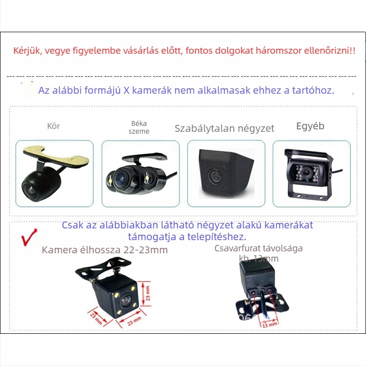 Hátsó kamera tartó a rendszámtábla világítással és házával, hatchback VW Polo/Skoda számára