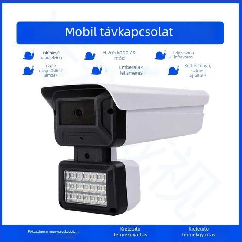 Kültéri HD bullet kamera kettős világítással, teljes színű éjjellátás, vezetékes megfigyeléshez, objektív 4/6/8 mm