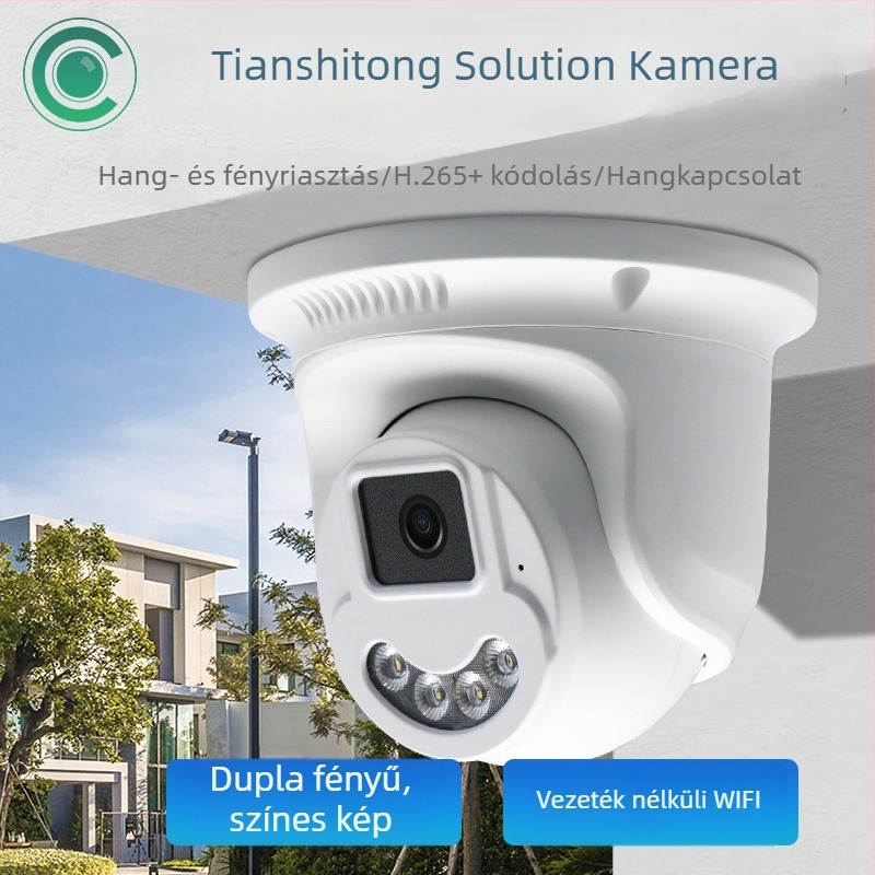 Seetong IP66 félgömb WiFi/vezetékes megfigyelő kamera beltéri és kültéri használatra