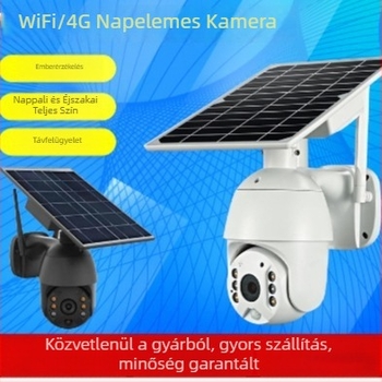 4G kültéri vezeték nélküli kamera HD éjjellátással és napelemes biztonsági kamera