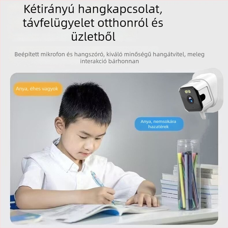 Vezeték nélküli WiFi HD kamera otthonra – teljes színű éjjellátás, beltéri IP kamera okostelefonos távoli hozzáféréssel, akvárium megfigyelése