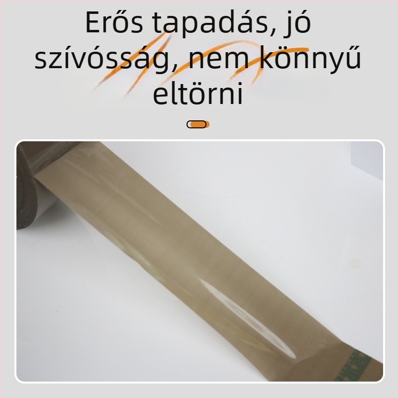 Zajmentes átlátszó csomagoló szalag, szélesség 4,5–6 cm, hossz 60–150 m, BOPP alapú, hidrokolloid ragasztó, színek: átlátszó, barna, bézs, 1 tekercs