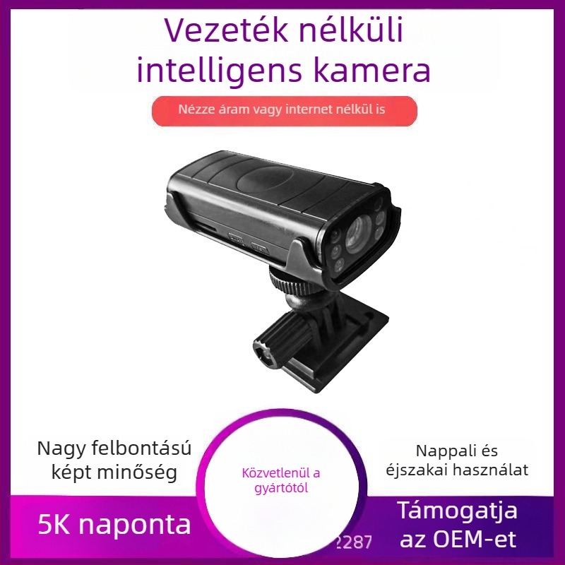 Vezeték nélküli WiFi kamera távoli megfigyeléshez, hálózati videórekorderrel, beltéri és kültéri biztonsági megoldás