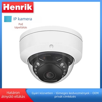 Fém félgömb házú 4K PoE hálózati megfigyelő kamera