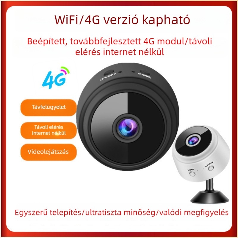 Vezeték nélküli megfigyelő kamera Wi‑Fi-vel, távoli megfigyelés, beltéri és kültéri használathoz, 1440p