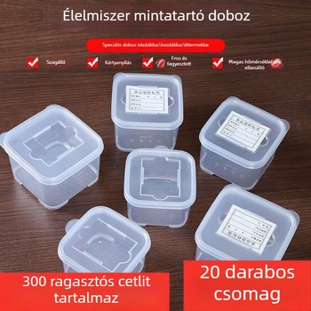 Polipropilén ebédes doboz, 300 ml, mikrohullámú sütőben használható, osztott, fedéllel, élelmiszer-minőségű, menzák, iskolák és óvodák számára