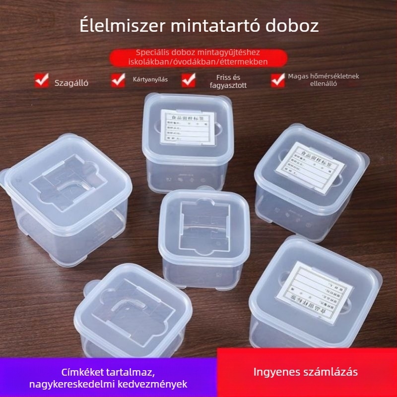 Polipropilén ebédes doboz, 300 ml, mikrohullámú sütőben használható, osztott, fedéllel, élelmiszer-minőségű, menzák, iskolák és óvodák számára