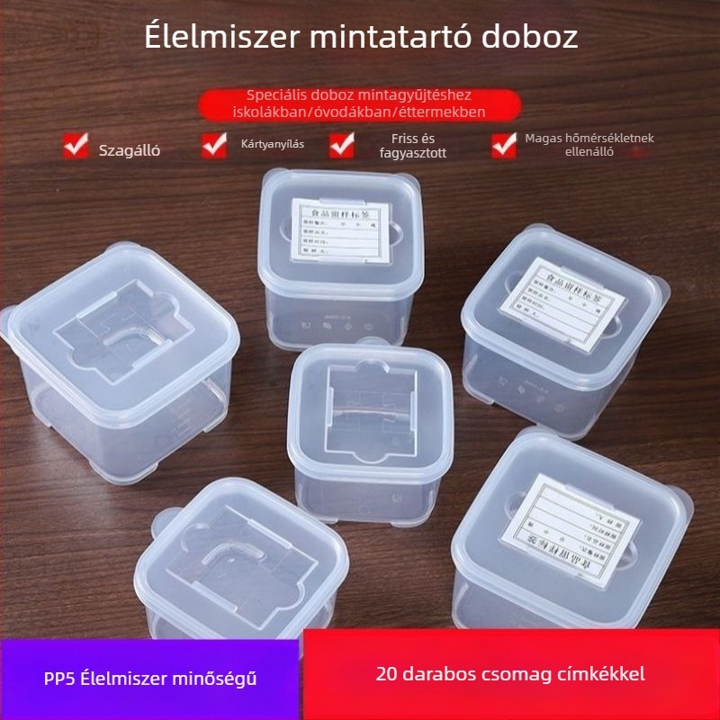 Polipropilén ebédes doboz, 300 ml, mikrohullámú sütőben használható, osztott, fedéllel, élelmiszer-minőségű, menzák, iskolák és óvodák számára