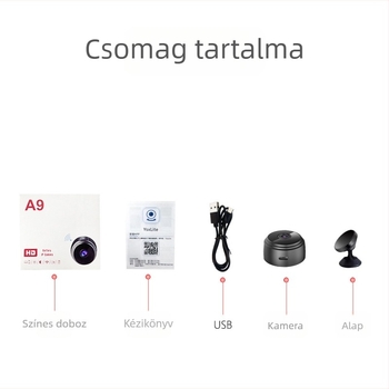 A9 Vezeték nélküli intelligens HD kamera Wi-Fi-vel beltéri megfigyeléshez