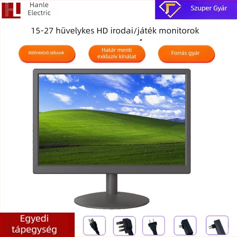 Keret nélküli asztali monitor 19/22/24/27 hüvelyk, Full HD LCD kijelző irodai használatra