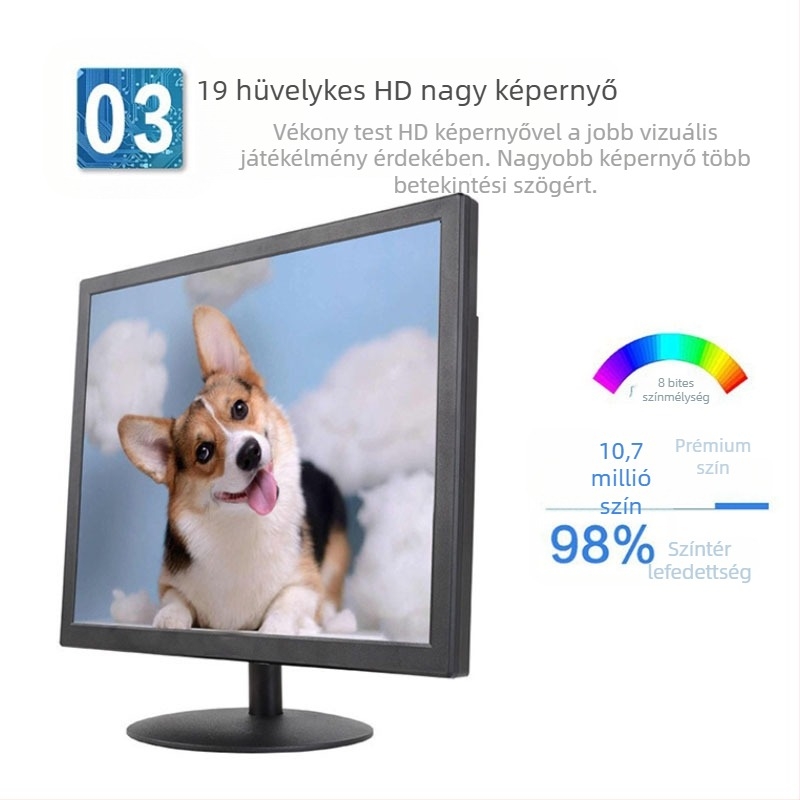 Keret nélküli asztali monitor 19/22/24/27 hüvelyk, Full HD LCD kijelző irodai használatra