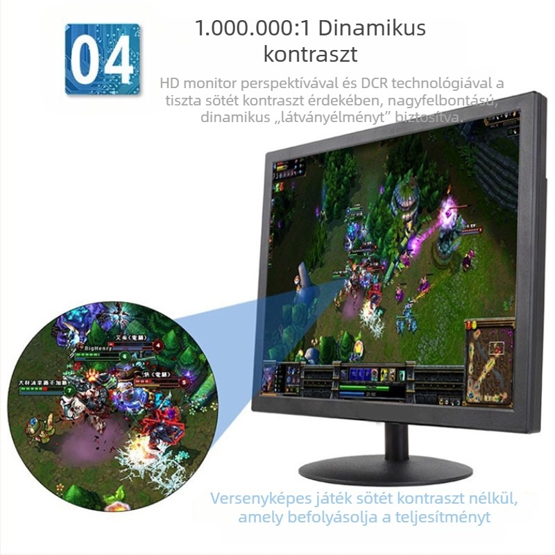 Keret nélküli asztali monitor 19/22/24/27 hüvelyk, Full HD LCD kijelző irodai használatra