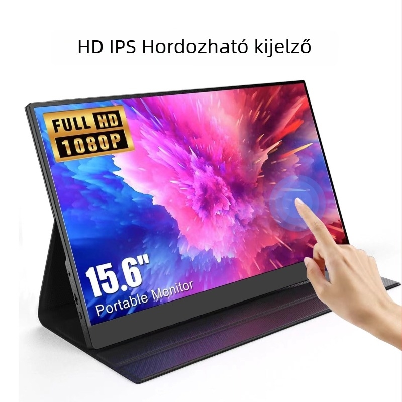15,6 hüvelykes érintőképernyős hordozható monitor Xbox, PS5, Switch és PC-hez