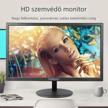 24 hüvelykes HDMI számítógép-monitor, asztali LCD kijelző, 1080p, 16:9, USB, HDMI, VGA és audio csatlakozók.