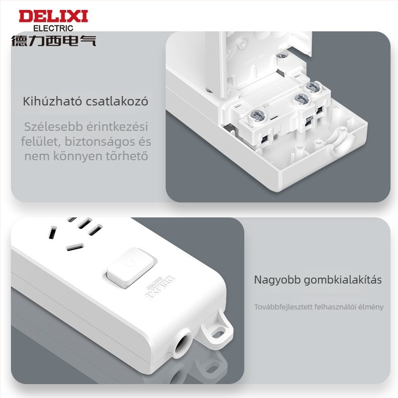 Delixi vezeték nélküli hosszabbító háztartási felhasználásra, több aljzattal