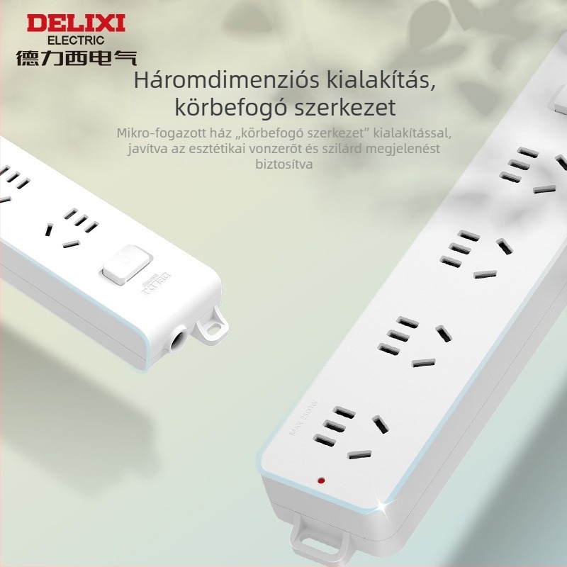 Delixi vezeték nélküli hosszabbító háztartási felhasználásra, több aljzattal