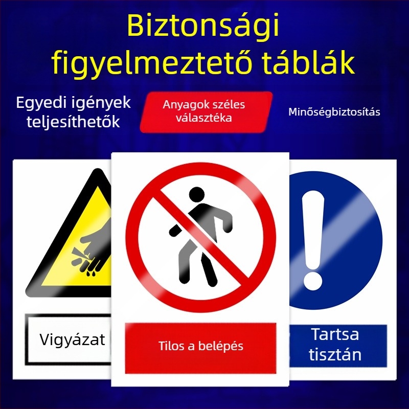 PVC reflexiós munkahelyi biztonsági tábla építkezéshez – tilos a dohányzás, tűzvédelmi jelzés műhelyek és gyárak számára