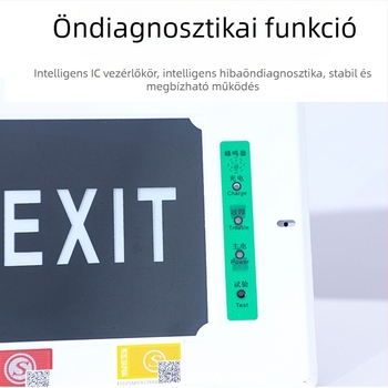 Akkumulátoros tűzjelző lámpa, felületre szerelt vagy rejtett beépítéshez, 36V, LED tartalék világítás