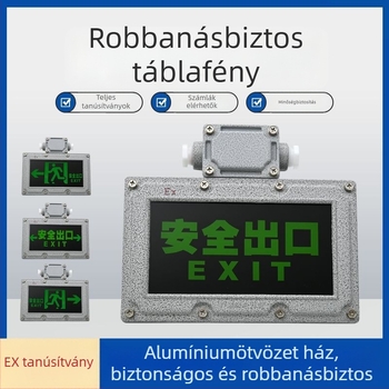 Kettős fejű robbanásbiztos LED vészvilágítás tűzvédelmi kijárathoz és evakuációs jelzéshez