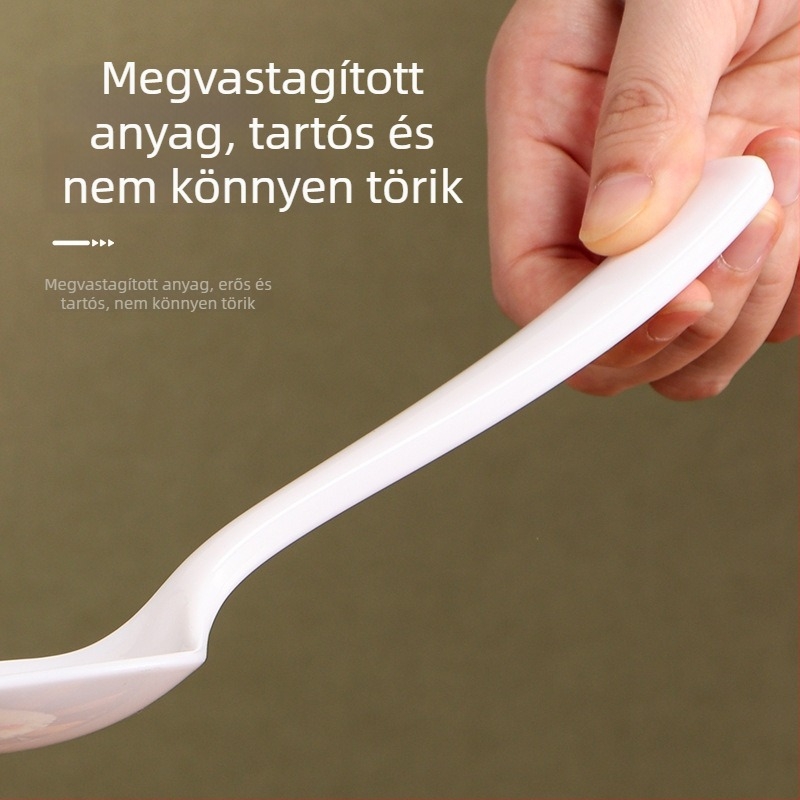 Műanyag tálalókanál, nagy kapacitású büfékanál