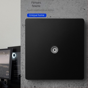 Keka 86 falra szerelt, rejtett CCTV TV csatlakozópanel Gigabites Ethernet és koaxiális TV porttal