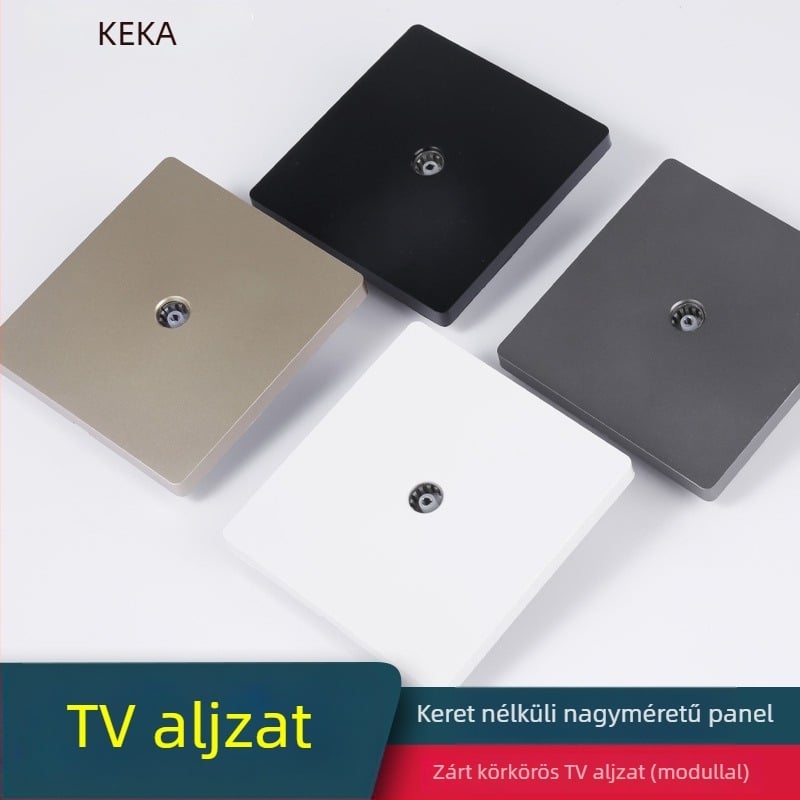 Keka 86 falra szerelt, rejtett CCTV TV csatlakozópanel Gigabites Ethernet és koaxiális TV porttal
