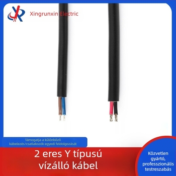 2-áramkörös Y-alakú tápkábel paneles szereléshez, 1–5-ös elosztóval, vízálló kültéri LED reklámokhoz és alagútvilágításhoz