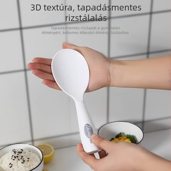 3D rizskanál otthoni használatra, állítható, tapadásmentes rizsmerőkanál és spatula