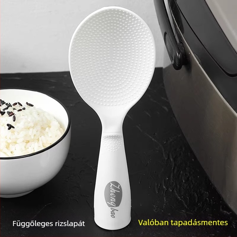 3D rizskanál otthoni használatra, állítható, tapadásmentes rizsmerőkanál és spatula